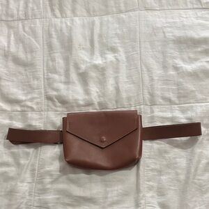 Tesoro Brown Leather Belt Bag